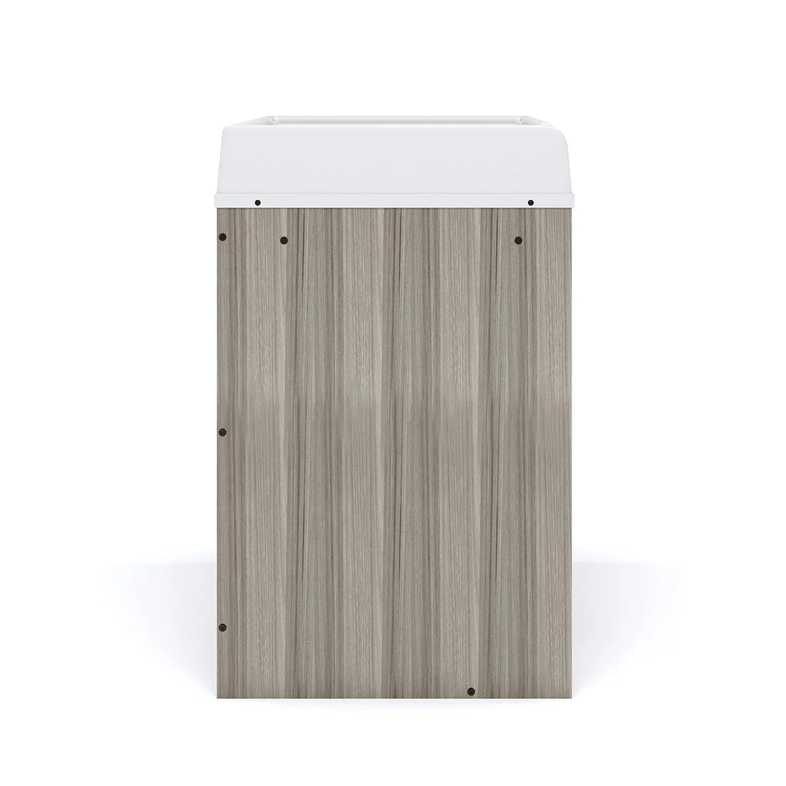 Toddler Walk Up Baby Changing Table with Stairs and Storage, Wood Laminate Finish, Elm Gray L412