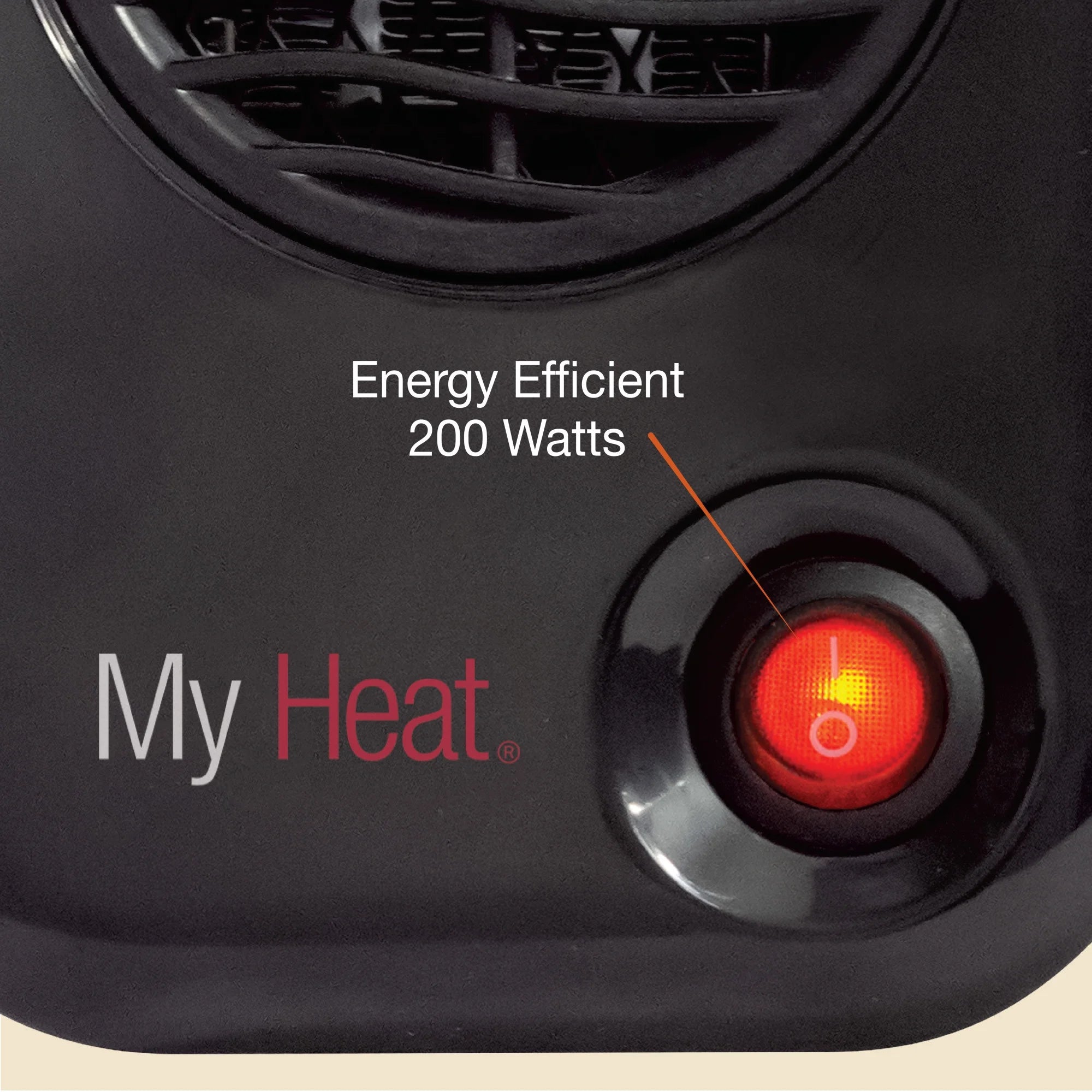 Black 6" Personal Tabletop Space Heater C300
