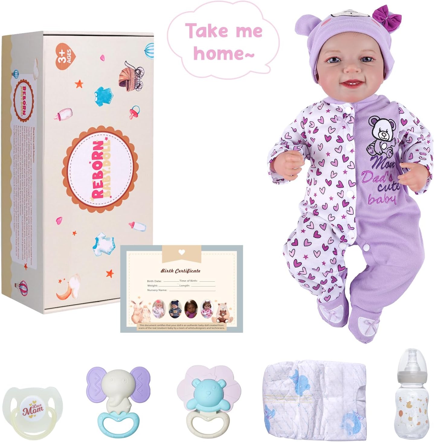 20-Inch Realistic Soft Body Reborn Baby Dolls K17684