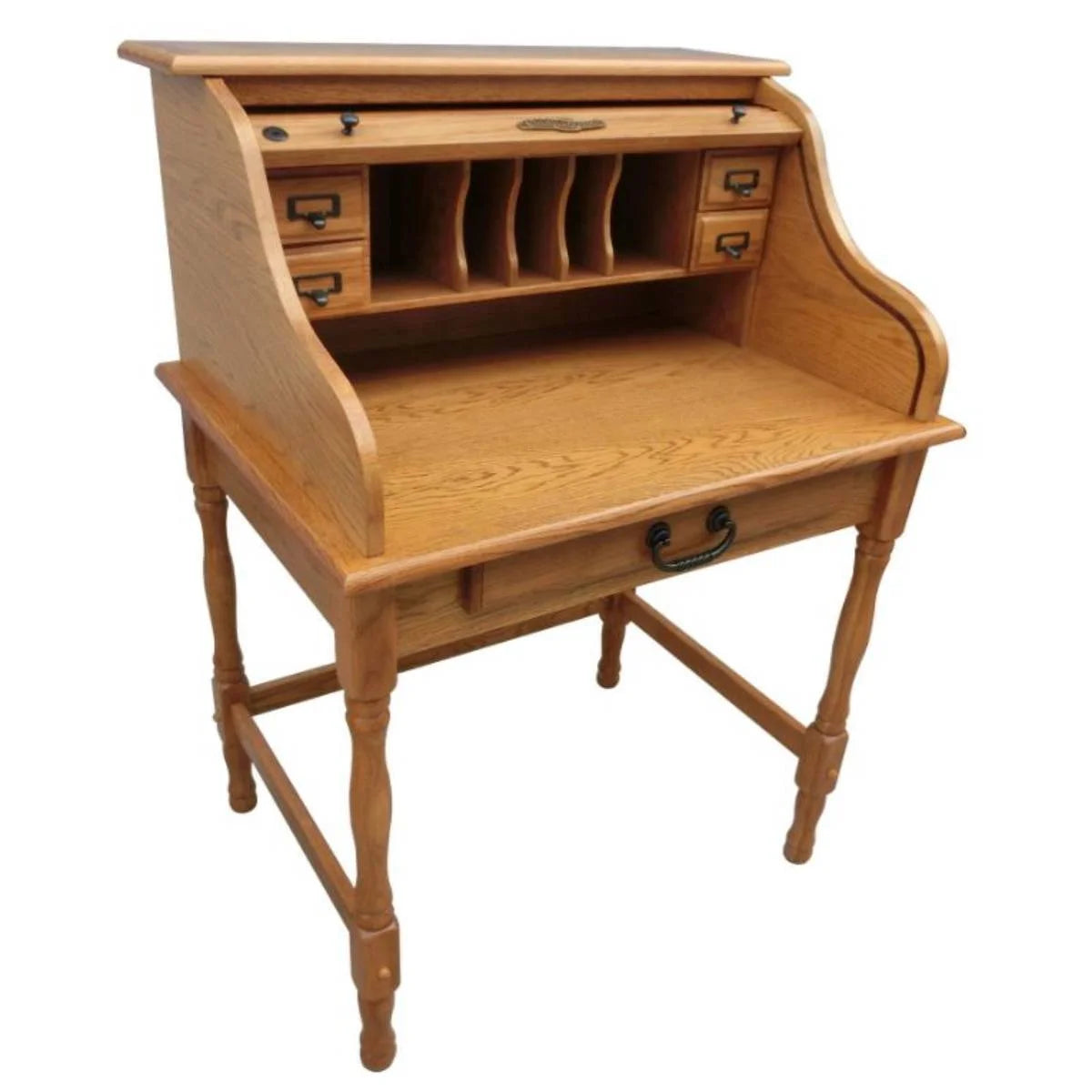 32" Mini Roll Top Desk with USB Power Outlet D643576