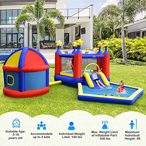 Inflatable Bounce House with Basketball Hoops and Ball Pit Pool P537