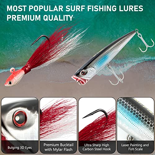 12ft Surf Rod 8000/9000 Spinning Reel 9+1 BB Saltwater Fishing Combo I24597