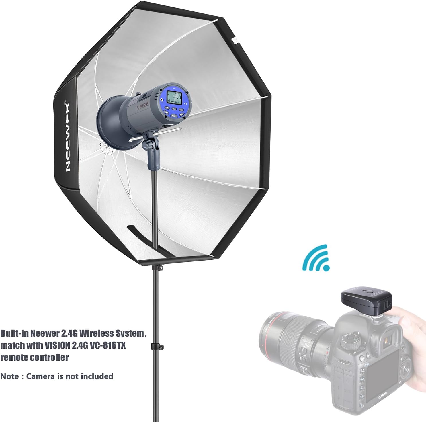 Outdoor Studio Flash Strobe with Softbox, Light Stand and Cleaning Kit B600542
