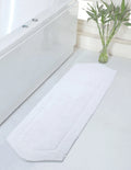 100% Cotton Tufted Bath Rug, 22"x60" Runner, White U59774
