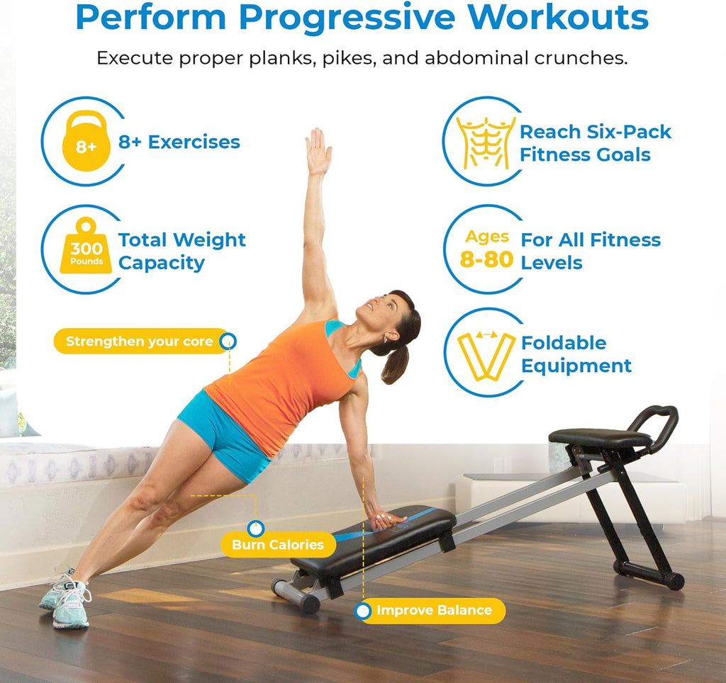 Black Dynamic Plank Core & Abdominal Trainer Workout Machine U63671