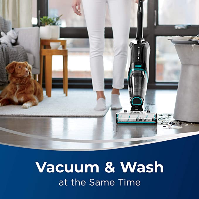Cordless Wet-Dry Vacuum Cleaner and Mop for Hard Floors and Area Rugs, Black/Pearl White V93368