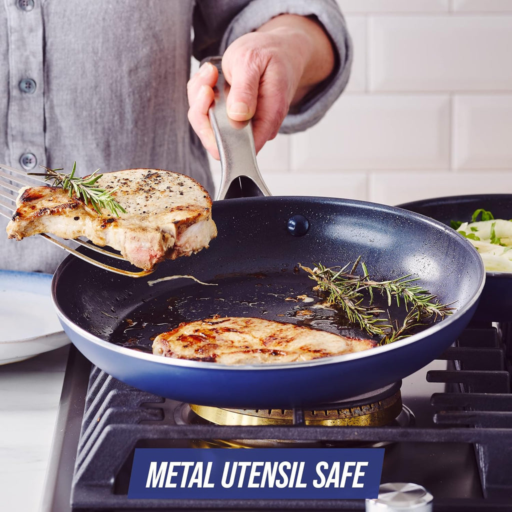 Blue Diamond Diamond Infused Ceramic Nonstick 12" Frying Pan Skillet with Lid N342313
