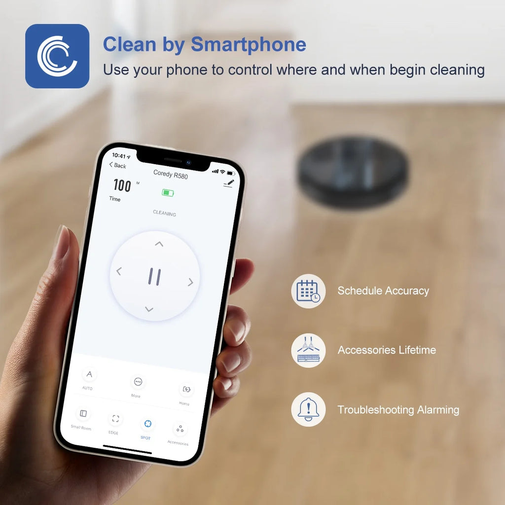 Robot Vacuum Cleaner and Mop, 2200Pa Suction I8010