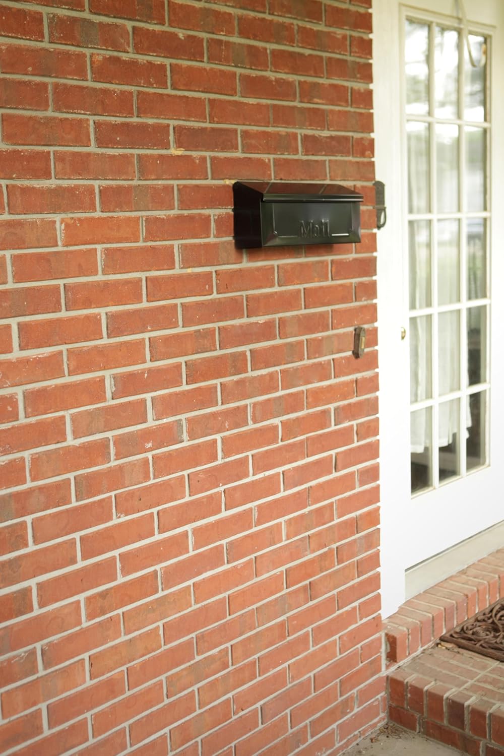 Black Wall-Mount Galvanized Steel Mailbox M803