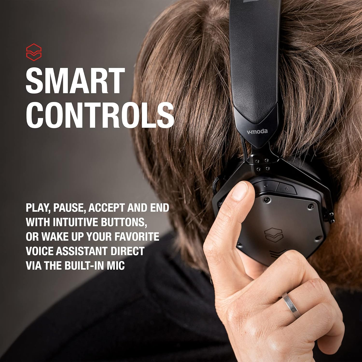 Matte Black Noise Cancelling Wireless Over-Ear Headphones Z383