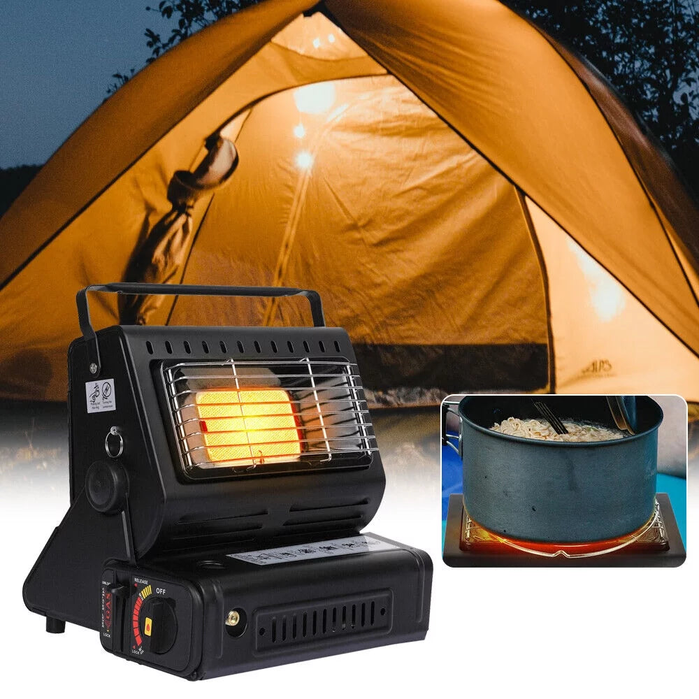 Black Stainless Dual Purpose Butane Burner Heater H347