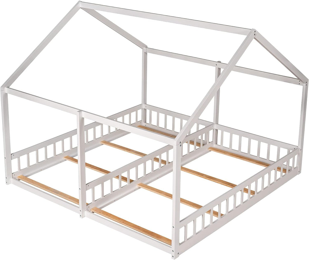 White Double Wooden Toddler Bed B6059