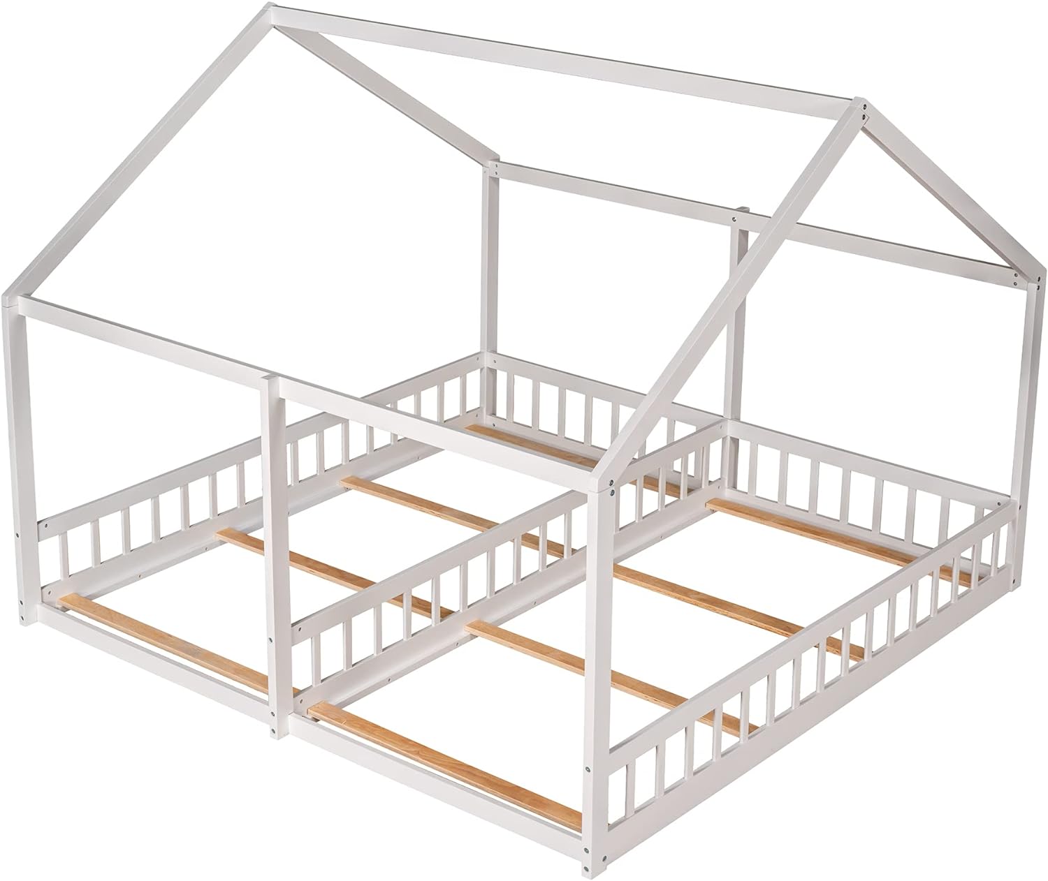White Double Wooden Toddler Bed B6059