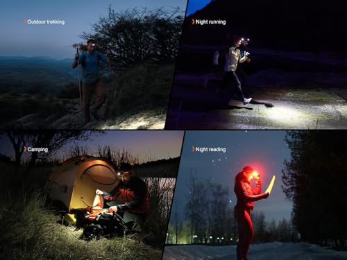 800 Lumen LED Rechargeable Headlamp with USB Charging Cable J5559
