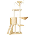 54.3 inch Tall Multi-Level Cat Tree with Cat Condo and Hammock R98350