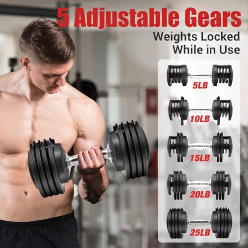 Adjustable 25lb/55lb Dumbbell Set V37437