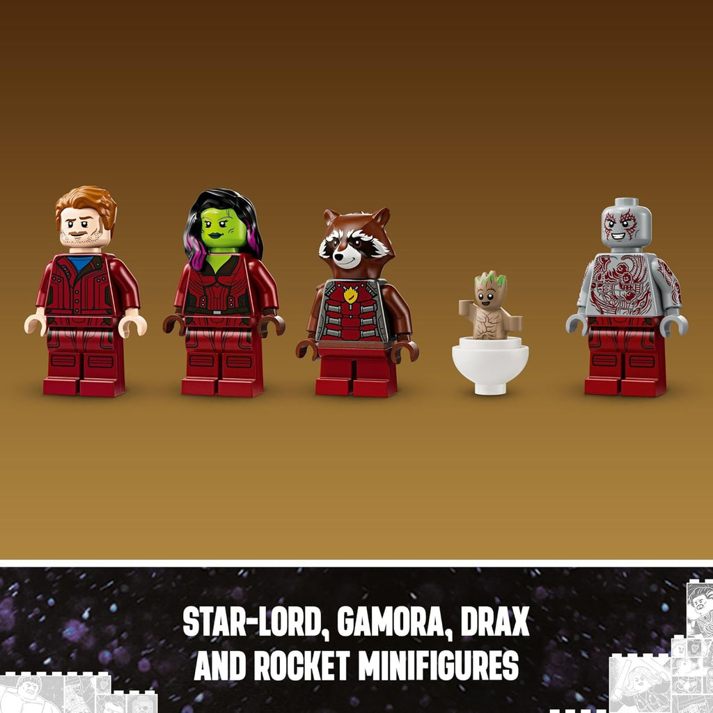 Buildable Starship Toy with 4 Super Hero Minifigures R680