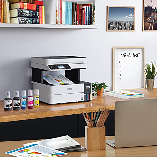 Wireless Color All-in-One Supertank Printer with Scanner, Copier, Fax and Auto Document Feeder, White V267