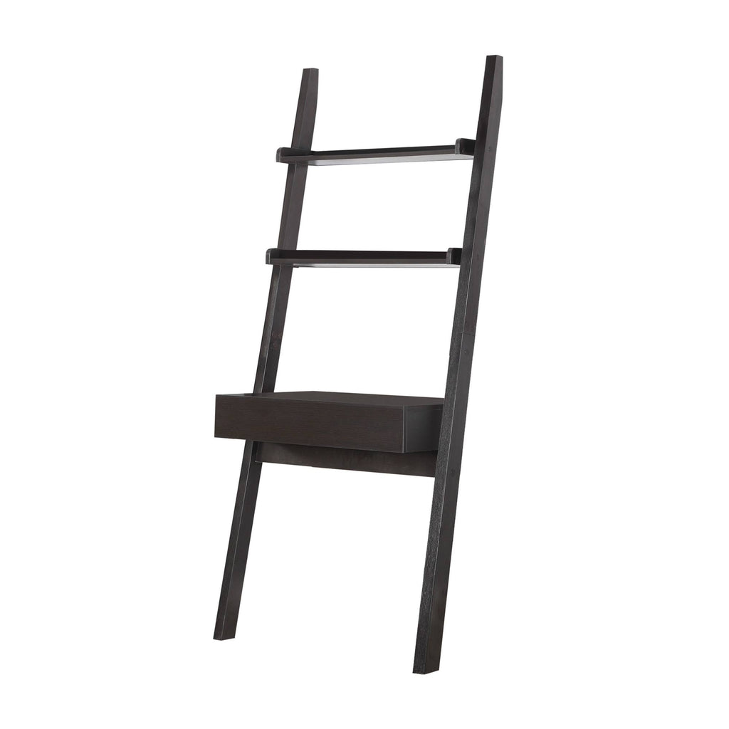 Cappuccino Ladder Desk with One Drawer O114