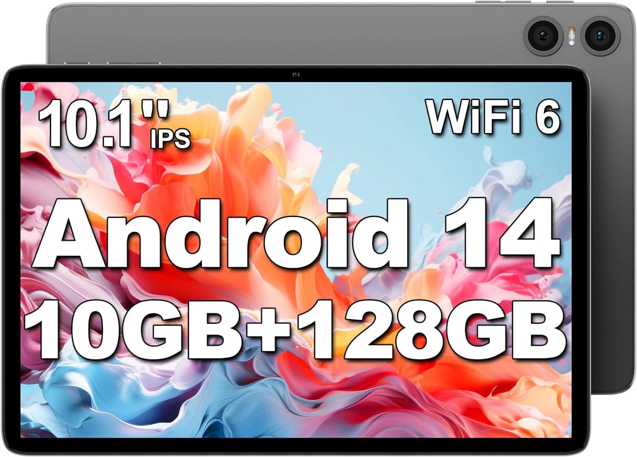 10 inch Android 14 Tablet 10GB RAM 128GB ROM Octa Core HD Bluetooth 5.4 Dual Camera C2680