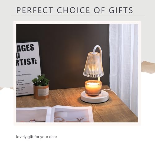 White Candle Warmer Lamp with 2 Bulbs N799080