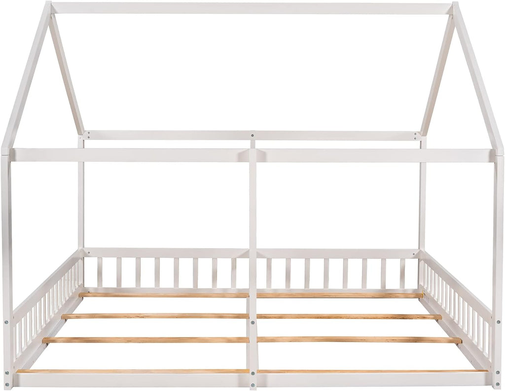 White Double Wooden Toddler Bed B6059