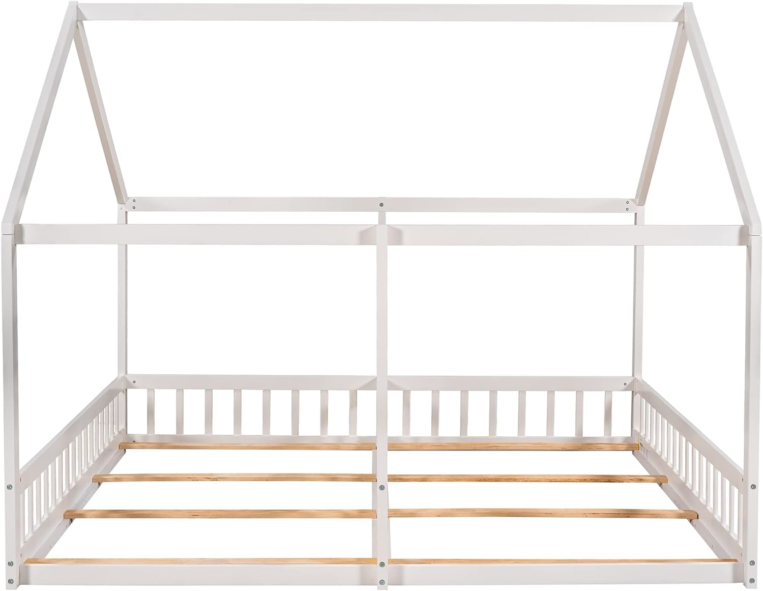 White Double Wooden Toddler Bed B6059