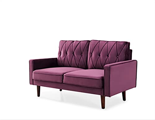 Tufted Velvet Couch, 57.5'' Wide Loveseat T415759