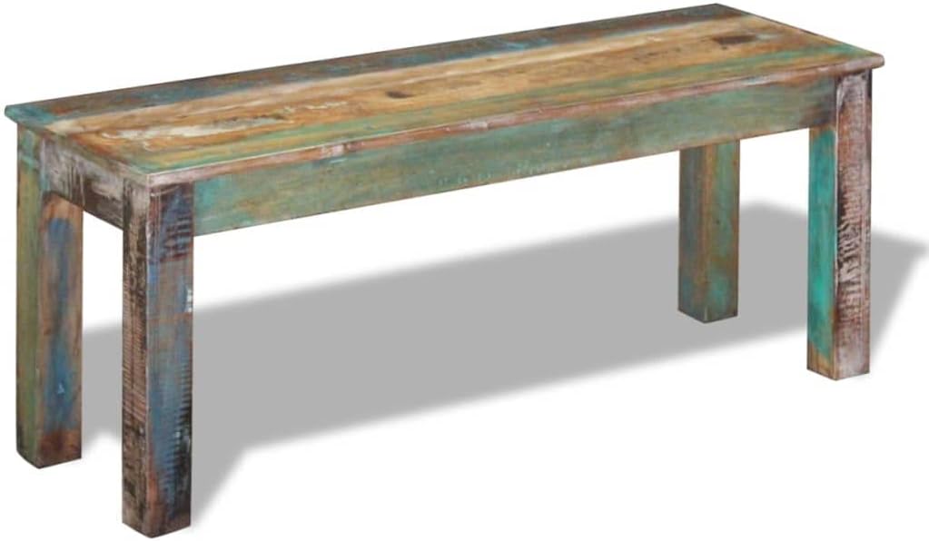 Solid Reclaimed Wood Bench 43.3"x13.8"x17.7" T56776