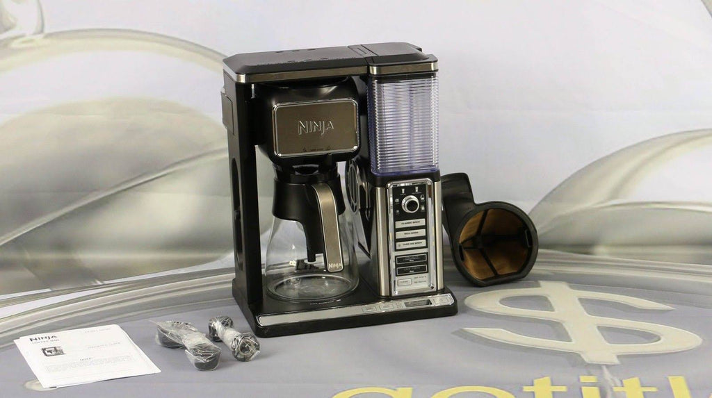 10-Cup Black Stainless Coffee Brewer with Glass Carafe A5603