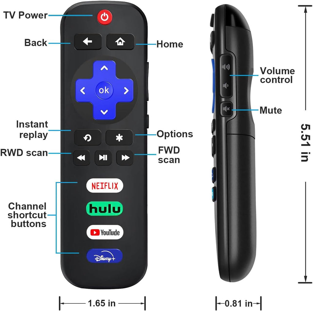 Replacement Remote with Luminous Silicone Case L364