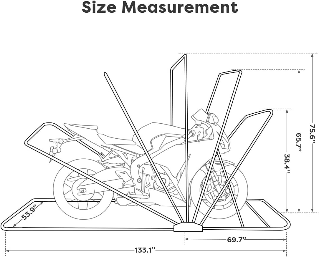 Large Size Motorcycle Shelter Shed Cover with Carry Bag R7059