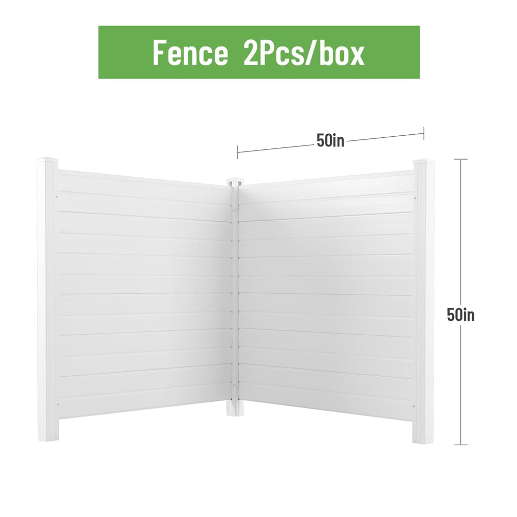 White Vinyl Privacy Screen Panels (2 Panels) F235084