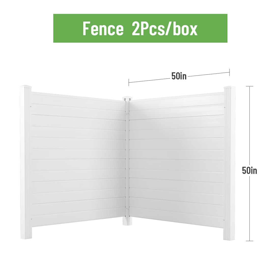 White Vinyl Privacy Screen Panels (2 Panels) F235084