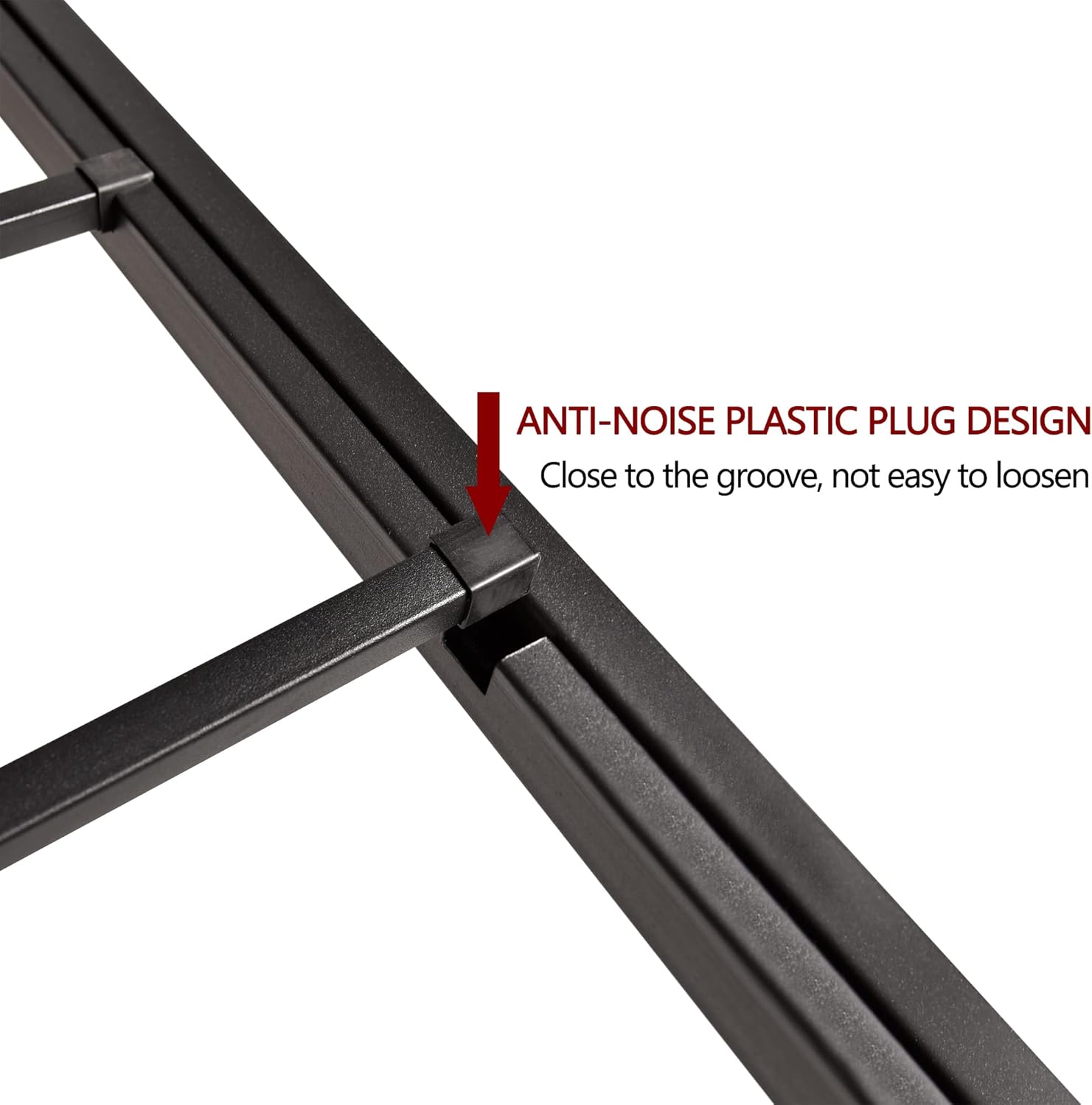 Black Metal Canopy Bed Frame Queen D851