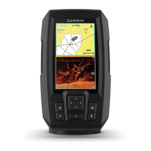 4" GPS Fishfinder with CHIRP Traditional and ClearVu Scanning Sonar Transducer S155020