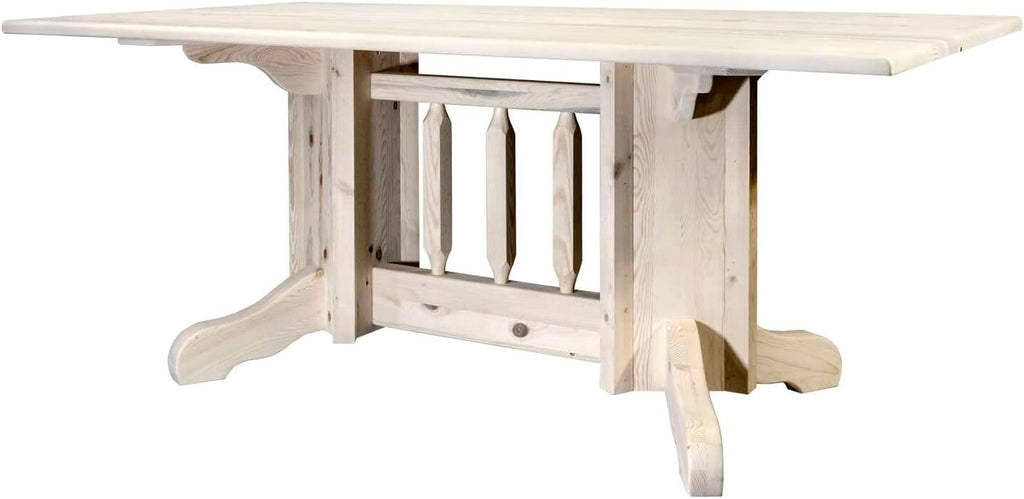 Clear Lacquer Double Pedestal Dining Table P942