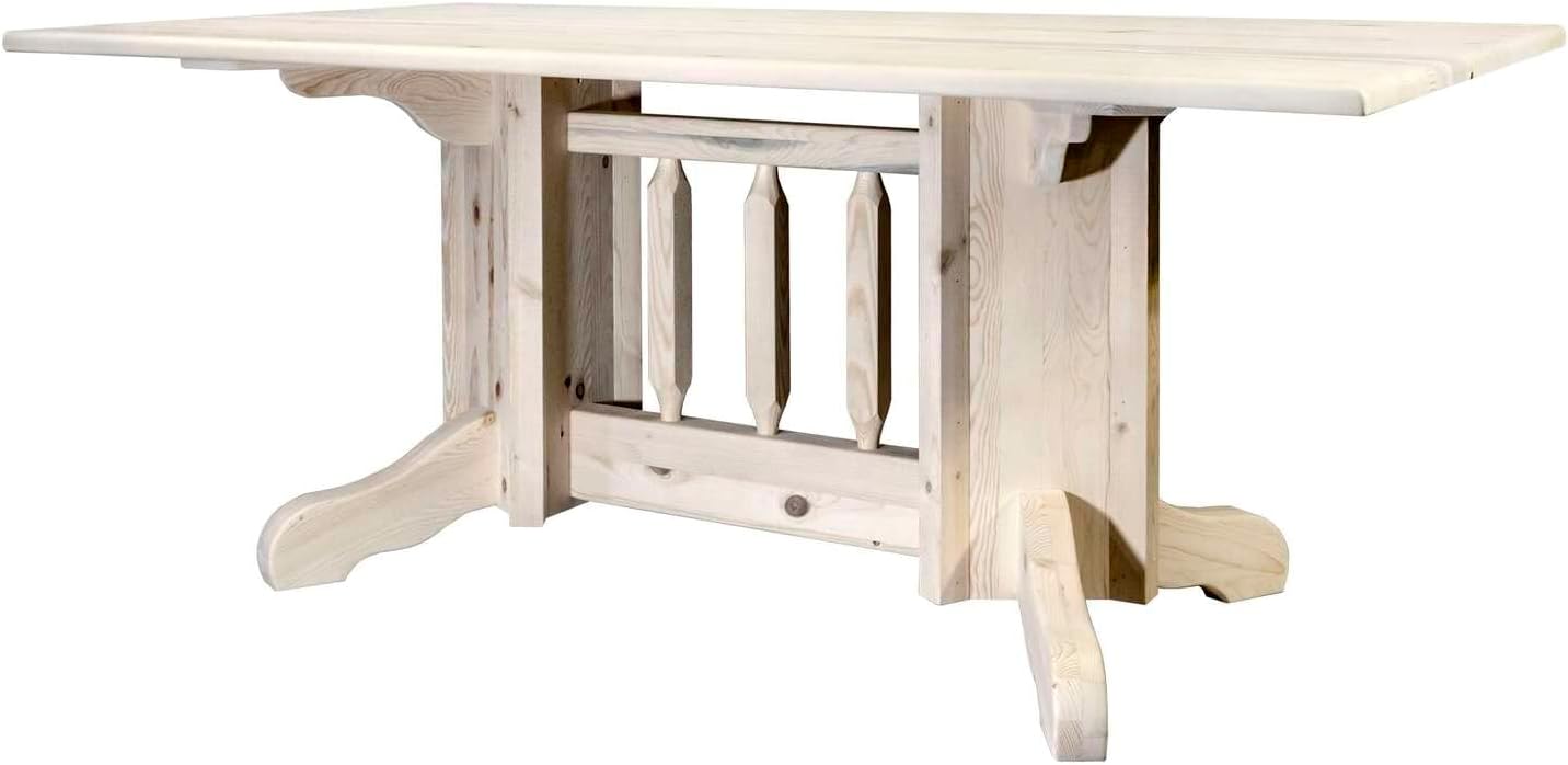 Clear Lacquer Double Pedestal Dining Table P942