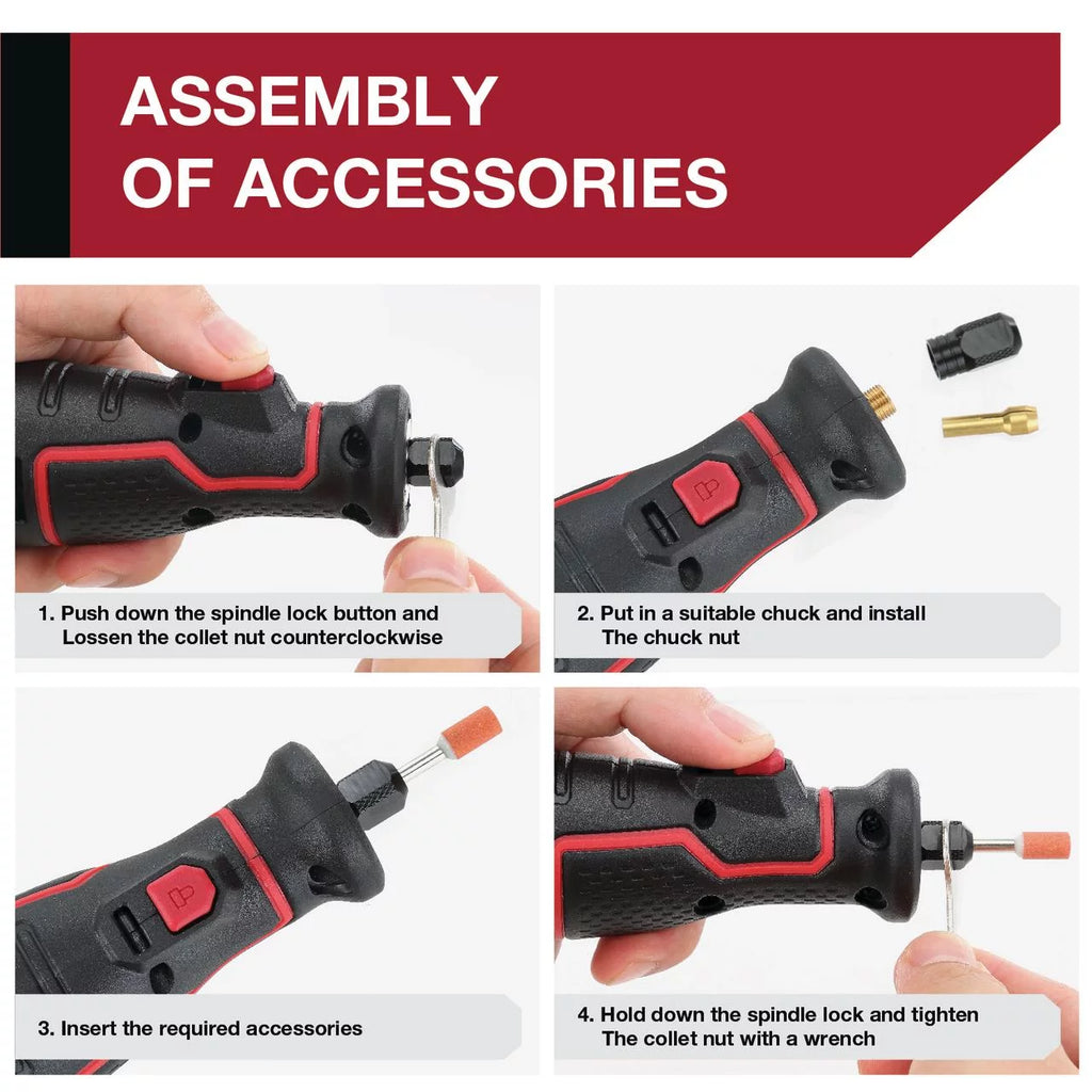 8V MAX Cordless Rotary Tool with 1.5 Ah Battery, 40 Piece Accessory Kit & Plastic Storage Case N633617