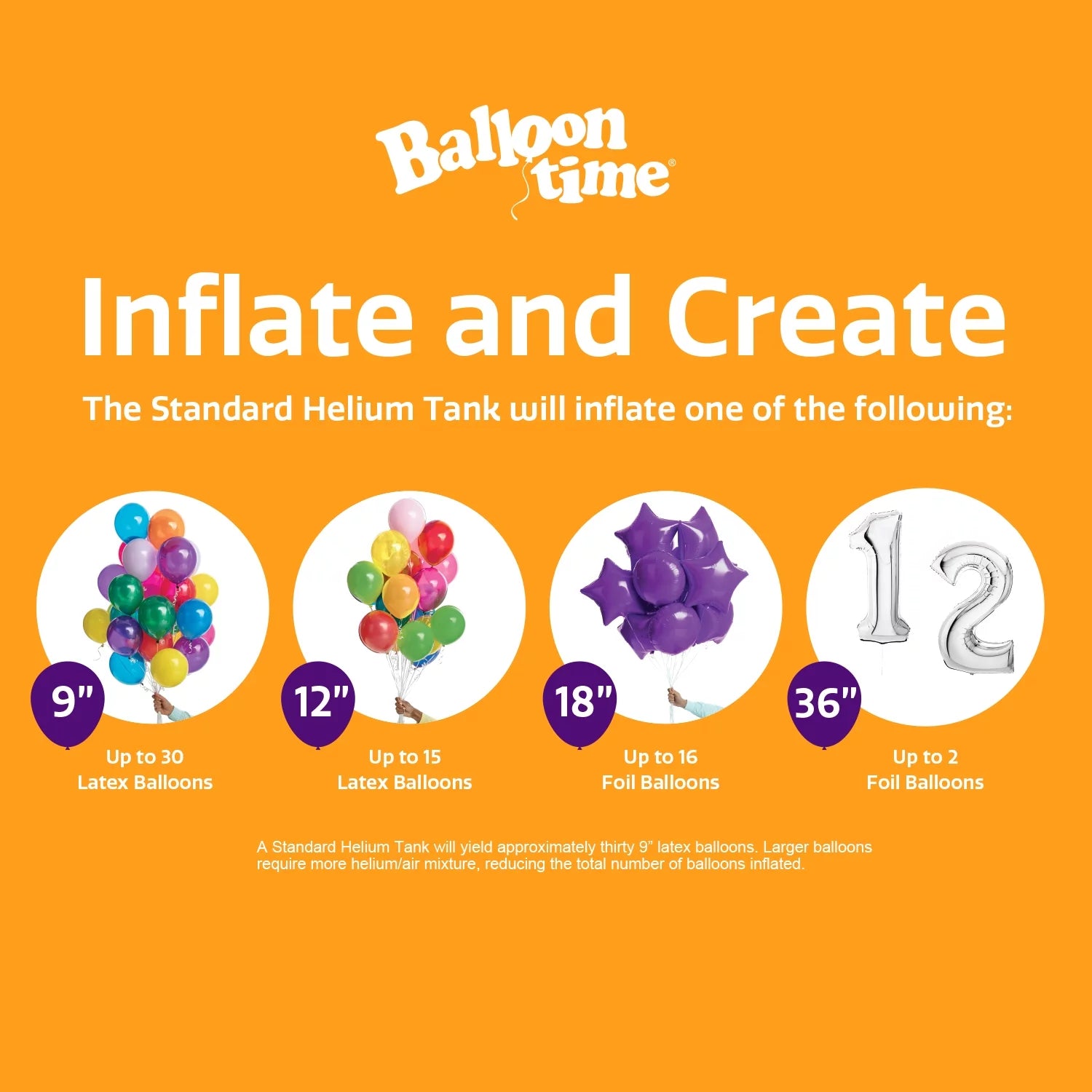12in Helium Tank Kit with Latex Balloons I516