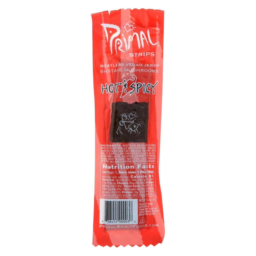 Vegan Jerky - Shiitake Mushrooms - Hot and Spicy - 1 oz - Case of 24 L8839