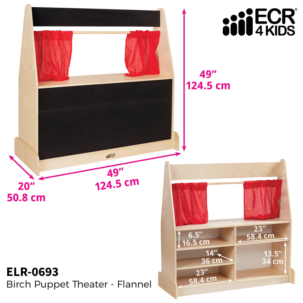 Black Wood Flannel Puppet Theater B487266