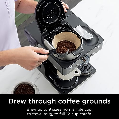 Black Espresso & Coffee Maker, 3 Brew Styles, Single-Serve, Nespresso Capsule Compatible, Built-in Frother B1783