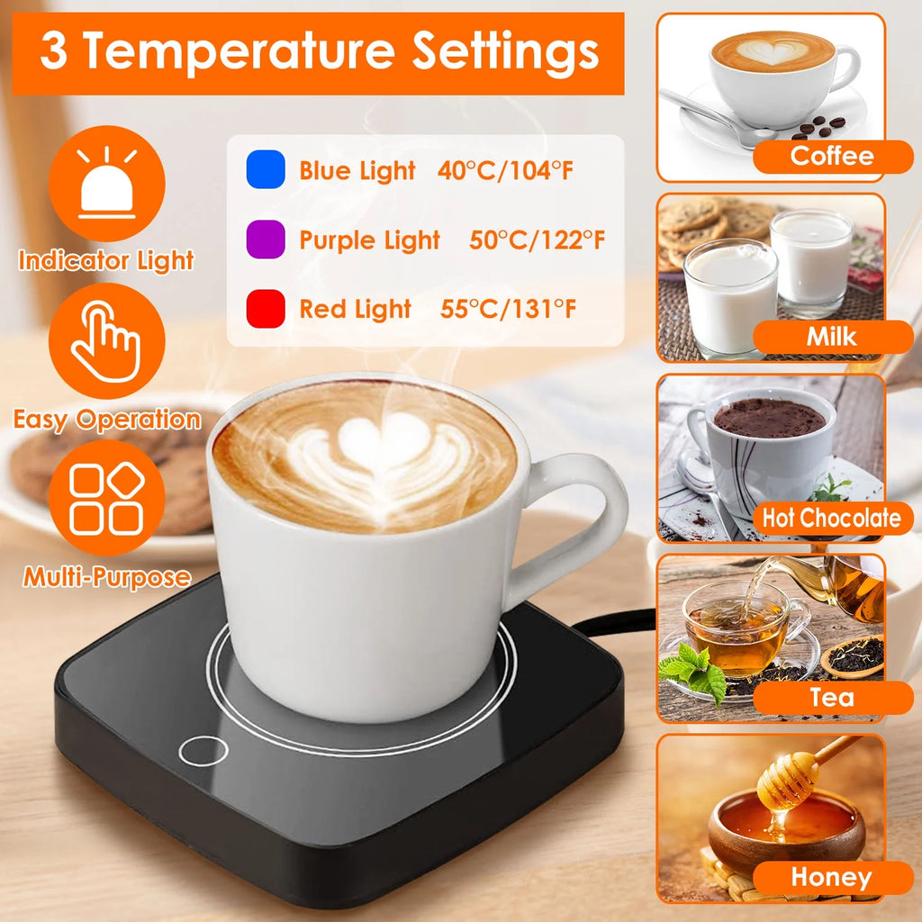 16W Electric Milk Cup Warmer with 3 Temp Settings O871
