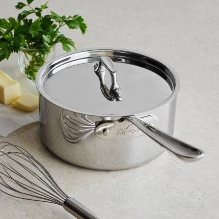 4 qt Stainless Steel Saucepan with Lid Q90093