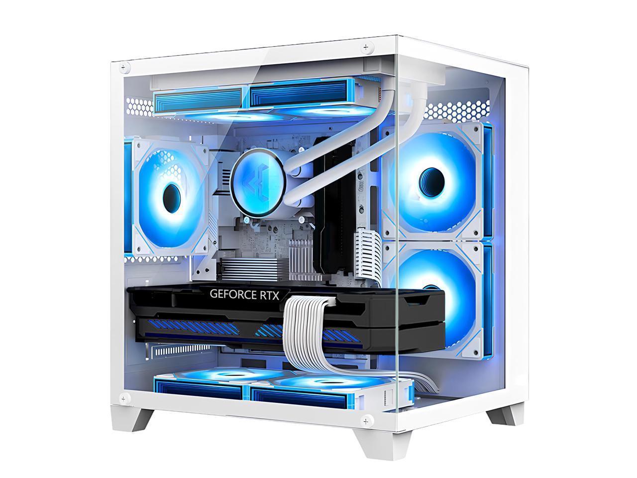 White Gaming Desktop PC with Liquid Cooler C847