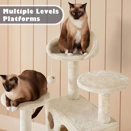 54in Cat Tree Tower Condo Furniture Scratch Post Y933765