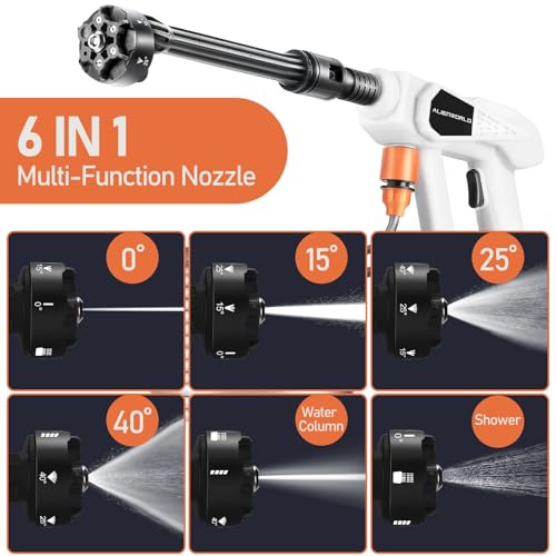 Cordless Battery Powered Pressure Washer with Foam Cannon and 6-in-1 Nozzle P32700