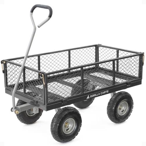Steel Utility Cart with Removable Sides, 800 Lbs T163