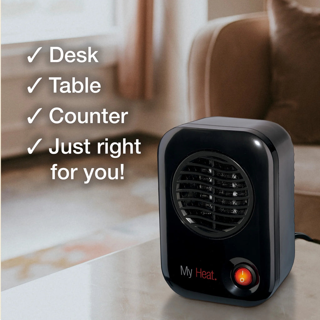 Black 6" Personal Tabletop Space Heater C300
